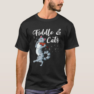 Muzieksnaren voor het vasteland en katten t-shirt