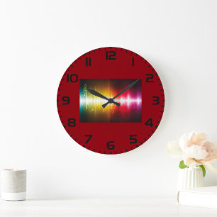 Muziekspectrum Soundwave Vibrant Audio Visualizer Grote Klok