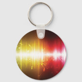 Muziekspectrum Soundwave Vibrant Audio Visualizer Sleutelhanger (Achterkant)