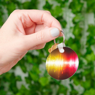 Muziekspectrum Soundwave Vibrant Audio Visualizer Sleutelhanger