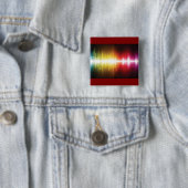 Muziekspectrum Soundwave Vibrant Audio Visualizer Vierkante Button 5,1 Cm (In situ)