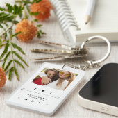 Muziekspeler Aangepaste BFF-foto Lijst Sleutelhanger (Voorkant Rechts)