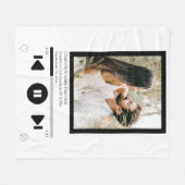 Muziekspeler Aangepaste foto Fleece Deken (Voorkant (Horizontaal))