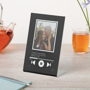 Muziekspeler Aangepaste foto Reclamebord Met Voetstuk