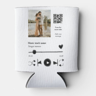 Muziekspeler gepersonaliseerd paar liefde q code t blikjeskoeler