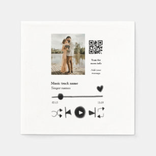 Muziekspeler gepersonaliseerd paar liefde q code t servet