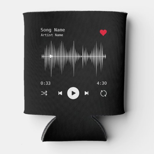 Muziekspeler Kunstenaar en Song Gepersonaliseerd z Blikjeskoeler (Voorkant)