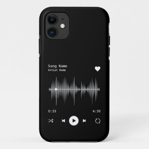 Muziekspeler Kunstenaar en Song Gepersonaliseerd z iPhone 11 Hoesje
