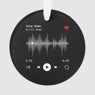 Muziekspeler Kunstenaar en Song Gepersonaliseerd z Ornament
