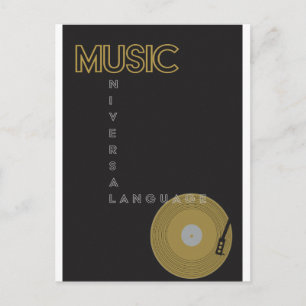 muziekspeler Poster Record Player Briefkaart