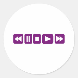 Muziekspeler Ronde Sticker