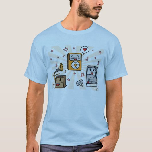 Muziekspelers - Mannen T-Shirt (Voorkant)