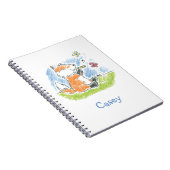 Muziekspiraalnotitieboek voor pluizige vrienden notitieboek (Rechterzijde)