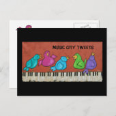 muziekstad twittert briefkaart (Voorkant / Achterkant)