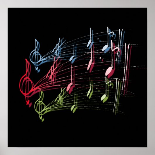 Muziekstaf Poster (Voorkant)