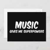 Muzieksupermachten Funny Superheld Musicus Briefkaart (Voorkant / Achterkant)