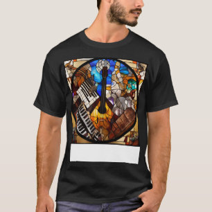 Muzieksymbolen in een Glas in lood Venster 3 T-shirt