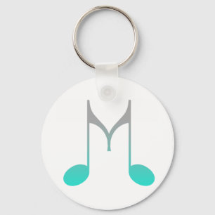 Muzieksymbool "M" Sleutelhanger