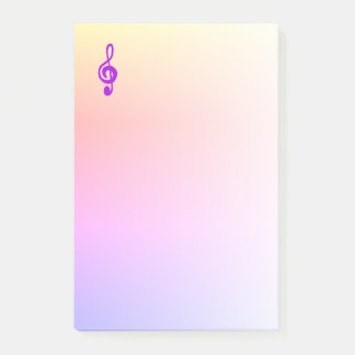 Muzieksymbool Paars Treble Clef Ombre Pink Post-it® Notes