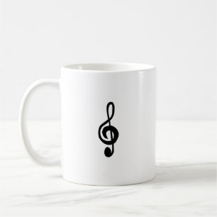 Muzieksymbool Treble Clef Eenvoudige Musical Koffiemok