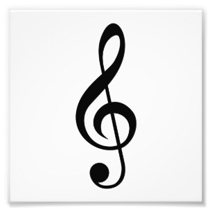 Muzieksymbool Treble Clef G-Clef Foto Afdruk