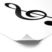 Muzieksymbool Treble Clef G-Clef Foto Afdruk (Hoek)