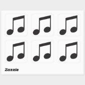 Muzieksymbool Vierkante Sticker (Vel)
