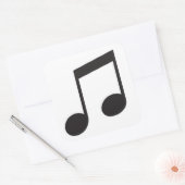 Muzieksymbool Vierkante Sticker (Envelop)