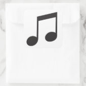 Muzieksymbool Vierkante Sticker (Tas)