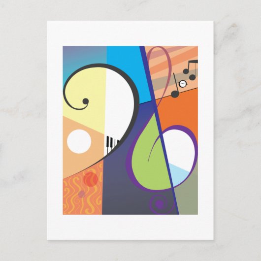 Muzieksymboolontwerp Briefkaart (Voorkant)