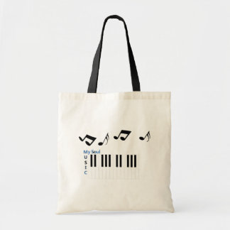 Muziektas met muziekstuk voor Piano-muziek Tote Bag