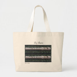 Muziektas voor recorder - Aanpassen Grote Tote Bag