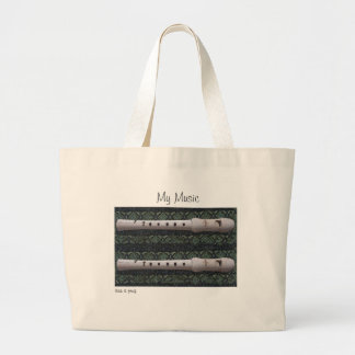 Muziektas voor recorder - Aanpassen Grote Tote Bag