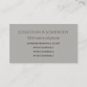 Muziektecirkel van vijf visitekaartje (Achterkant)