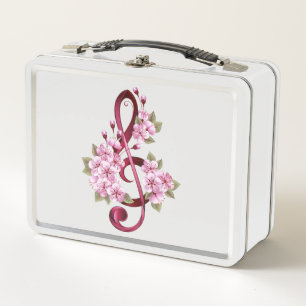 Muziektekiemen met Sakura bloemen