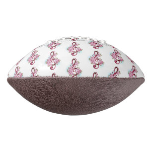Muziektekiemen met Sakura bloemen American Football