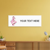 Muziektekiemen met Sakura bloemen Canvas Afdruk (Insitu (Woonkamer))