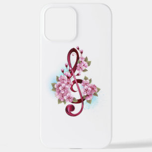 Muziektekiemen met Sakura bloemen iPhone 12 Pro Max Hoesje
