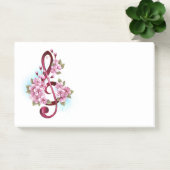 Muziektekiemen met Sakura bloemen Post-it® Notes (Kantoor)