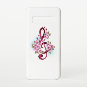 Muziektekiemen met Sakura bloemen Samsung Galaxy S10 Hoesje