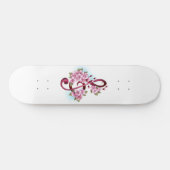 Muziektekiemen met Sakura bloemen Skateboard (Horizontaal)