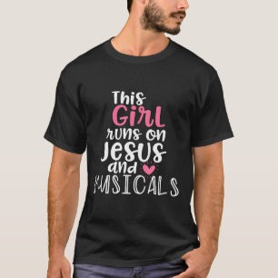 Muziektheater Gifts Teen Girl loopt op Jesus Musi T-shirt