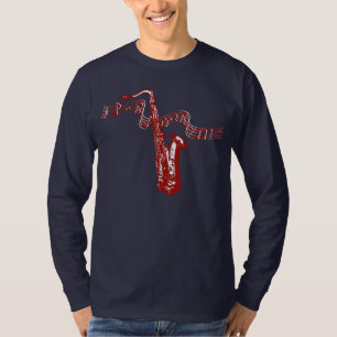 Muziekthema Red Saxophone Red Notes - Shirt