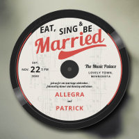 Muziekthema Retro Vinyl 70s Bruiloft