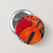 Muziekthema Ronde Button 5,7 Cm (Voorkant /achterkant)