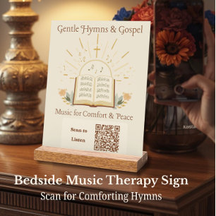 Muziektherapie QR-code Bedside Acryl Blok Bord