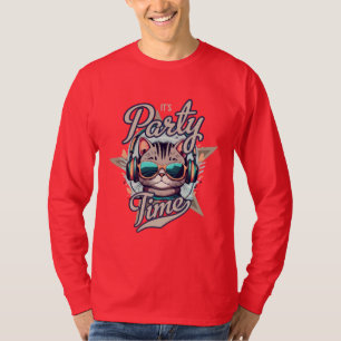 Muziektijd T-shirt Kat Gitaar Shirt spelen Funny C