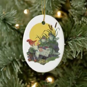  muziektijdschrift Hoesje Art, Etude Frog Choir Keramisch Ornament