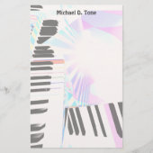 Muziektoetsenborden Briefpapier (Voorkant)