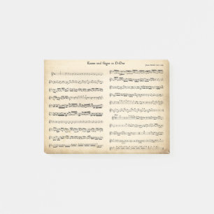 Muziekvel oud Pachelbel Kanon und Gigue in D Dur Post-it® Notes